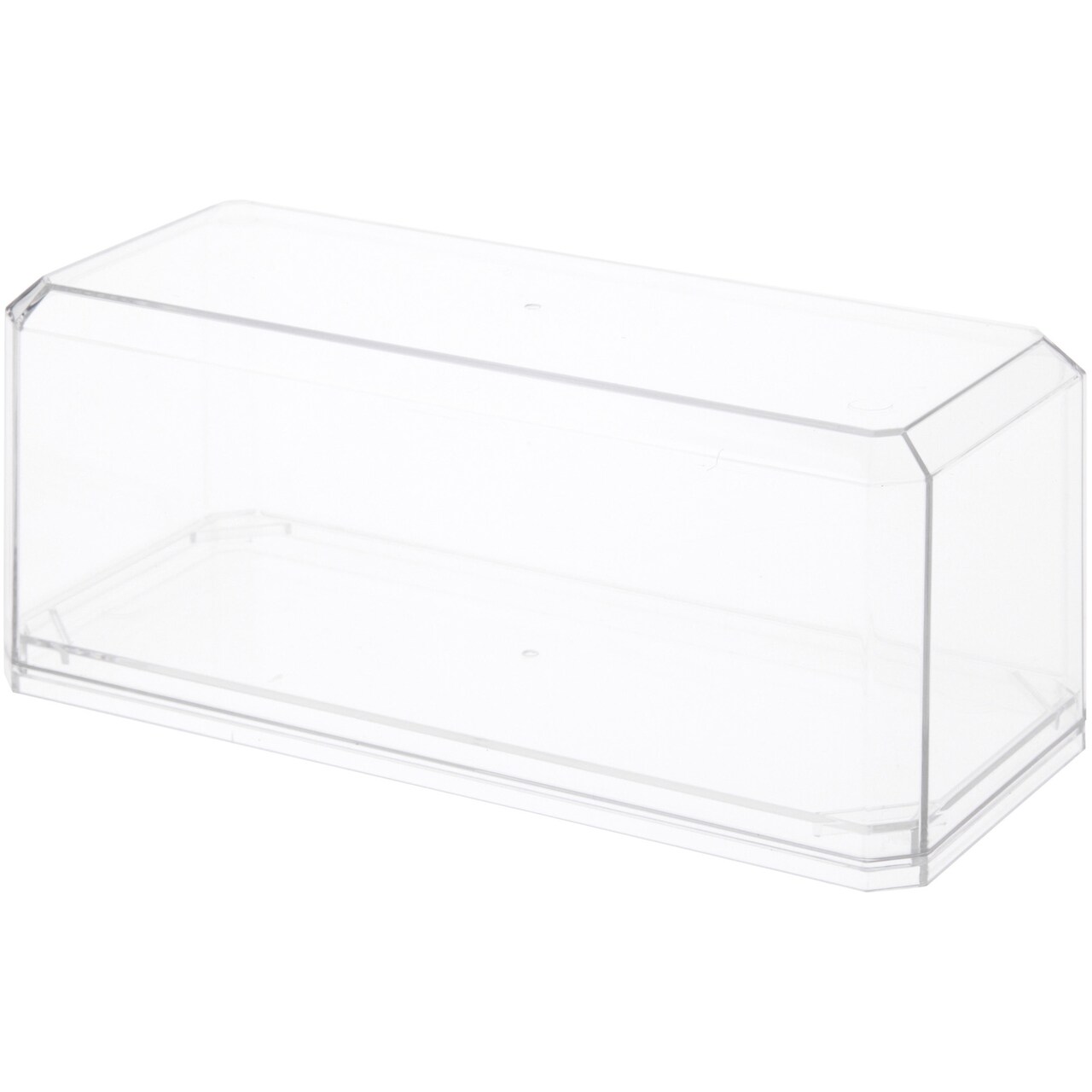 Pioneer Plastics Clear Plastic Display Case with Base for 1:43 Scale Cars (UV Resistant), 6.125" W x 2.625" D x 2.25" H